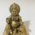 পিতলের এন্টিক ডিজাইনের ধন কুবের বিগ্রহ - ৫ ইঞ্চি - 1470 গ্রাম - Image 2