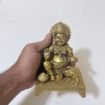 পিতলের এন্টিক ডিজাইনের ধন কুবের বিগ্রহ - ৫ ইঞ্চি - 1470 গ্রাম - Image 4