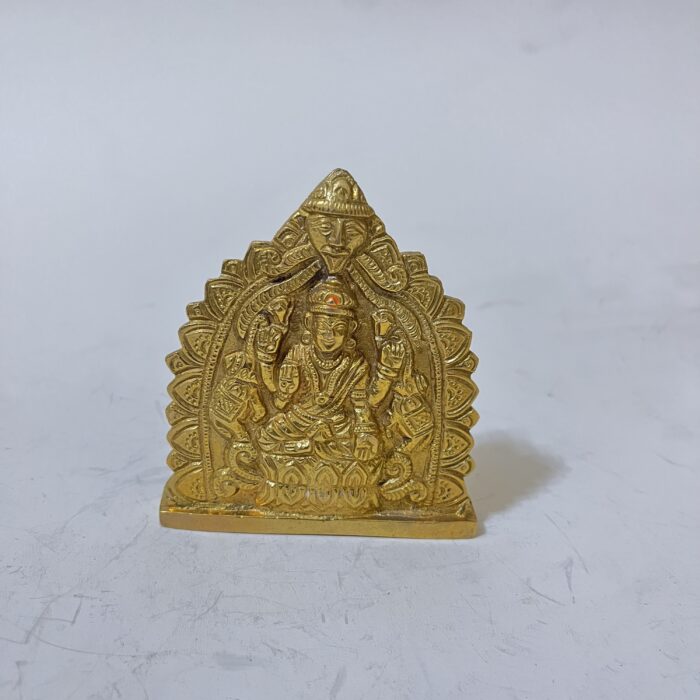 পিতলের ধনলক্ষ্মী - ছোট সাইজ - ৩.৫ ইঞ্চি - ২৩০ গ্রাম - Image 1
