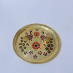 Brass Minakari Plate - 9 inches - 230 gram