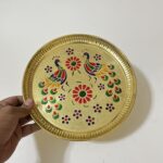 Brass Minakari Plate - 9 inches - 230 gram - Image 3