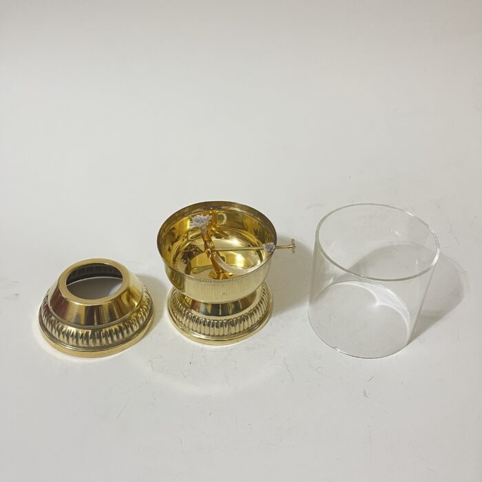 Brass Akhand Lamp - 250 ml - 8.7 inches - Image 4