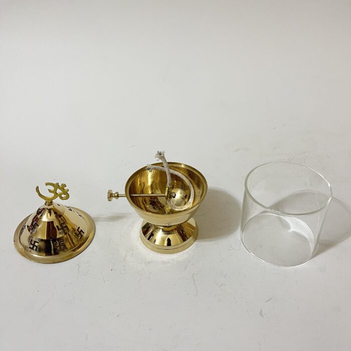 Brass Akhand Deep - 80 ml - 300 gram - 8 inches - Image 2