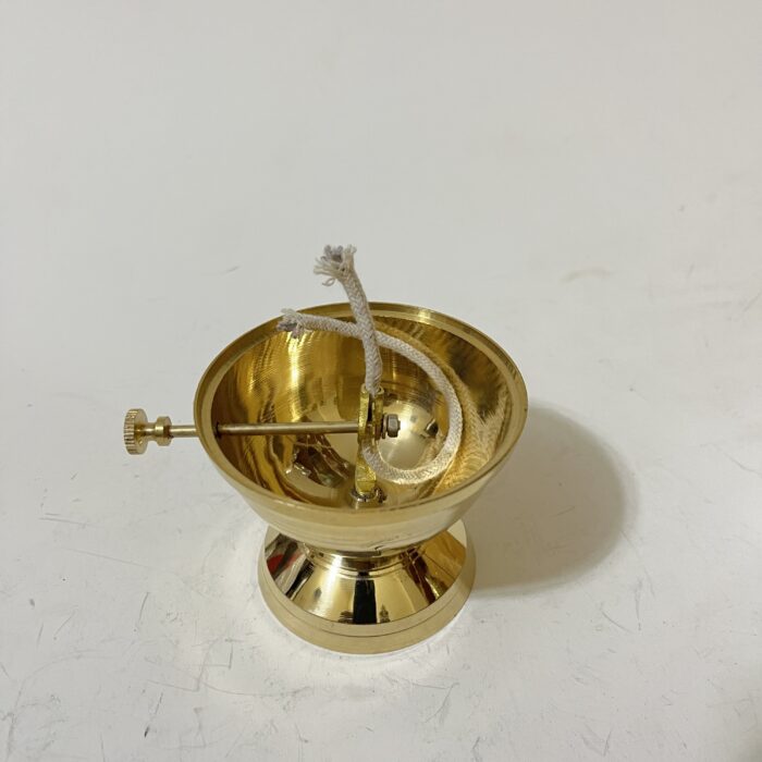 Brass Akhand Deep - 80 ml - 300 gram - 8 inches - Image 3