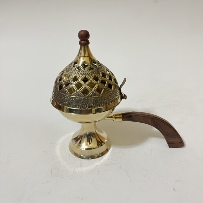 Brass South indian Dhupdani - 8 inches - 500 gram - Image 1