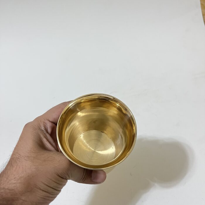 অরিজিনাল ইন্ডিয়ান কাসার গ্লাস - ৪০০ মিলি - ২৯০-৩৩০ গ্রাম - Image 4