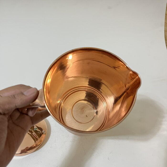 Luxury Design Pure Copper Jug with Lid and Handle – 2000 ML, Water Jug with Ayurveda Health Benefits, Elegant Tableware for Home, Office & Gifting - Image 4