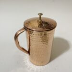 Pure Copper jug with Lid, 2000 ML, Hammered Design, Traditional Ayurvedic Benefits, Durable & Stylish Serveware for Home, Kitchen, and Restaurants - Image 2