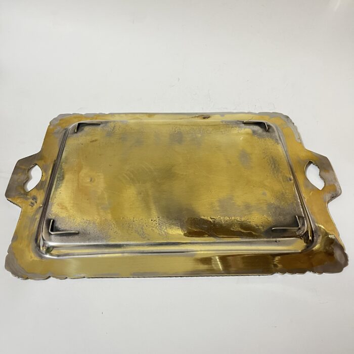 পিতলের পুরনো ট্রে - পলিশ করা হয়েছে - 1 kg 470 গ্রাম - 15./12 ইঞ্চি - Image 2