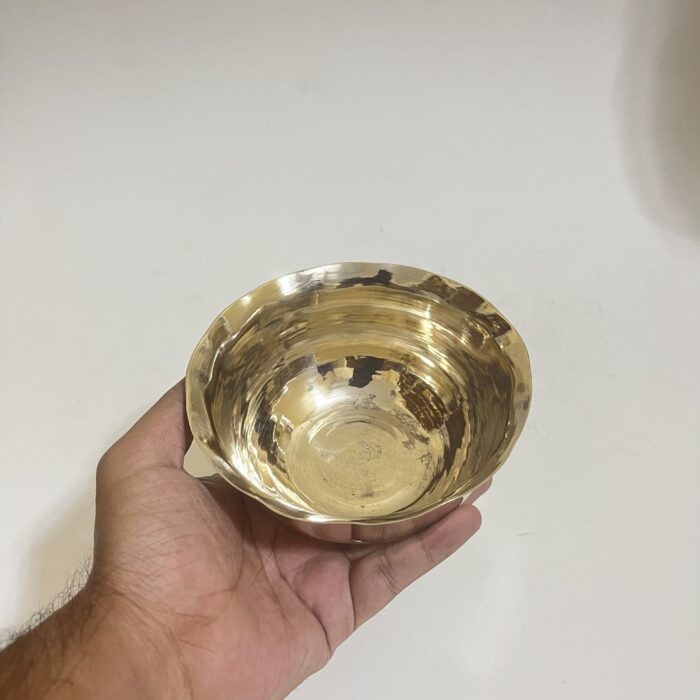 কাশার পুরনো ফুল বাটি - ২৬০ গ্রাম - ৫ ইঞ্চি - Image 4