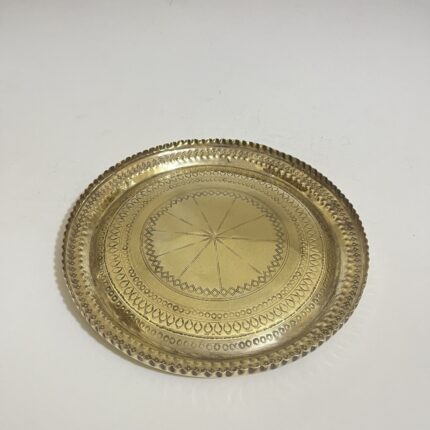 পিতলের রিকাব থালা - পুরাতন - ১১ ইঞ্চি - ৫০০ গ্রাম