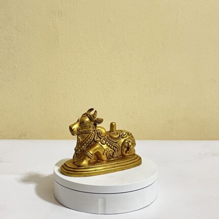 brass Nandi statue with shiv lingam Style