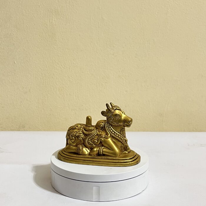 brass Nandi statue with shiv lingam Style - Image 2