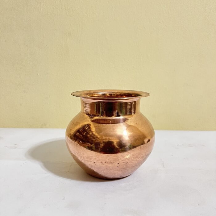 img_0448 তামার ১ লিটার সাইজের ঘটি - ৪৬০ গ্রাম - Image 1