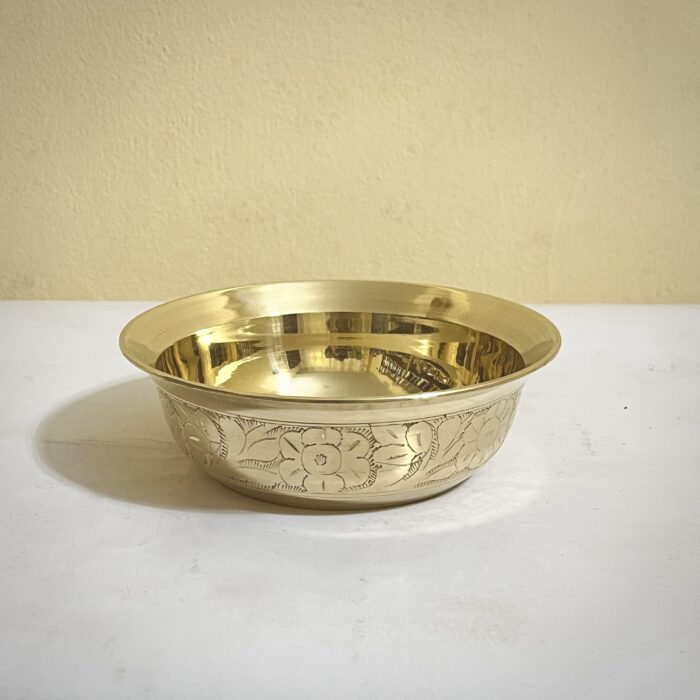 Brass Premium Quality Bowl - 7 inches - 620 gm - Image 1