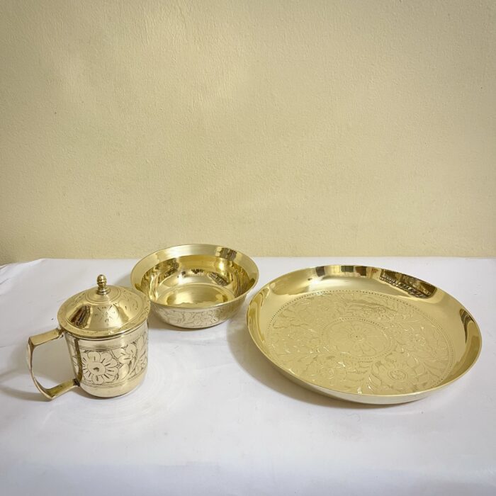 img_0498 Brass Premium Quality Dinner Set - Big Size - Special And Lifetime - Image 1