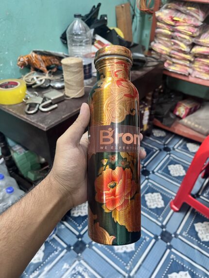 Pure Copper, BPA Free Water Bottle, Leak Proof, Office Bottle, Boosts Immunity, Supports Digestive & Liver Health, Ayurveda Inspired