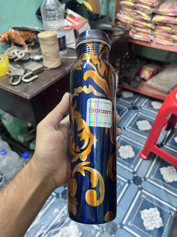 img_3710 Pure Copper, BPA Free Water Bottle, Leak Proof, Office Bottle, Boosts Immunity, Supports Digestive & Liver Health, Ayurveda Inspired - Image 1