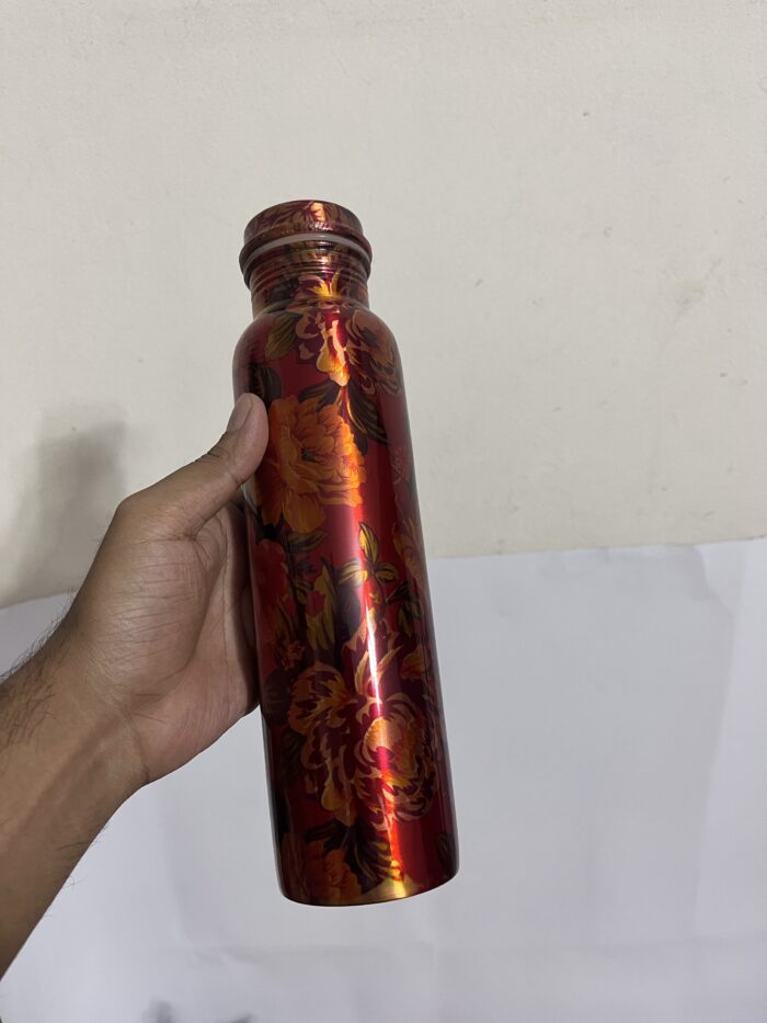100% Pure Copper, BPA Free Water Bottle, Leak Proof, Office Bottle, Boosts Immunity, Supports Digestive & Liver Health, Ayurveda Inspired - Image 2