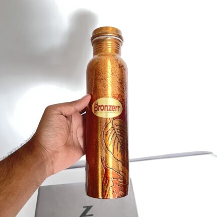 100% Pure Copper, BPA Free Water Bottle, Leak Proof, Office Bottle, Boosts Immunity, Supports Digestive & Liver Health, Ayurveda Inspired