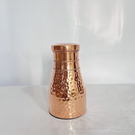100% pure copper bedroom water jar with an inbuilt glass, Boosts Immunity, Supports Digestive & Liver Health, Ayurveda Inspired