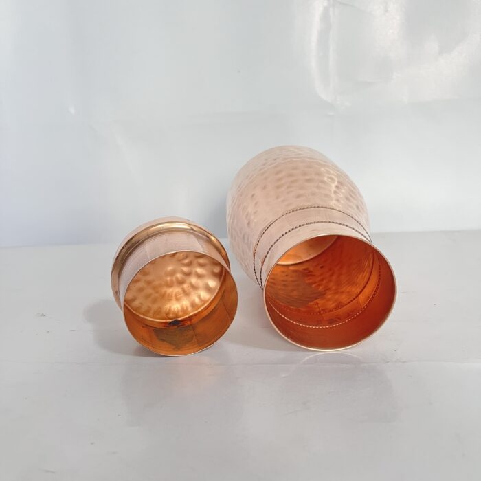 100% pure copper bedroom water jar with an inbuilt glass, Boosts Immunity, Supports Digestive & Liver Health, Ayurveda Inspired - Image 5