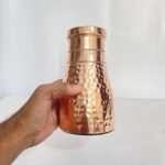 100% pure copper bedroom water jar with an inbuilt glass, Boosts Immunity, Supports Digestive & Liver Health, Ayurveda Inspired - Image 2