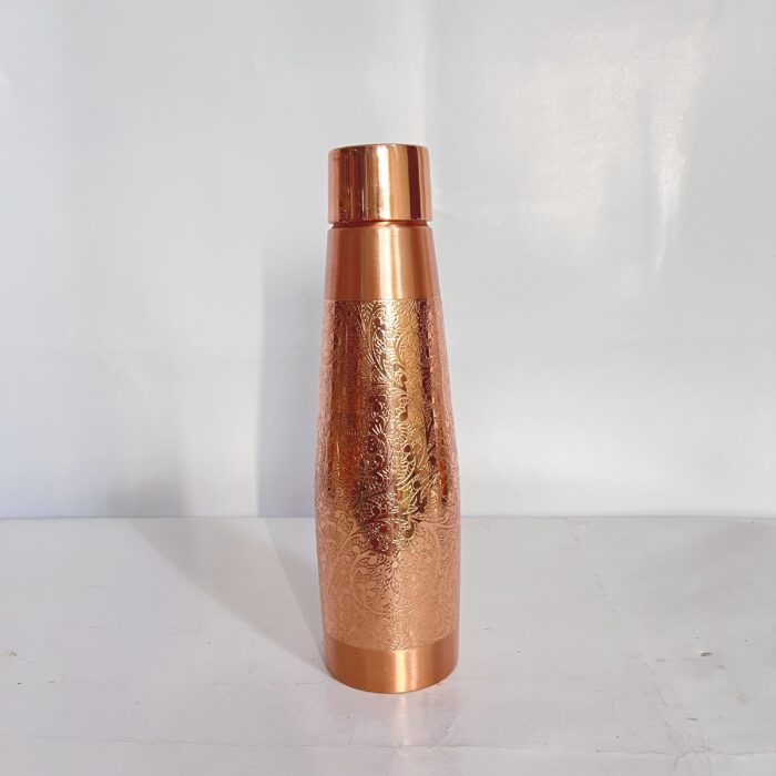 Pure Copper Bottle, BPA Free Water Bottle, Leak Proof, Office Bottle, Boosts Immunity, Supports Digestive & Liver Health, Ayurveda Inspired - Image 1