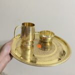 Brass Indian Thali set - 1200 gm - 3 pieces - Image 2