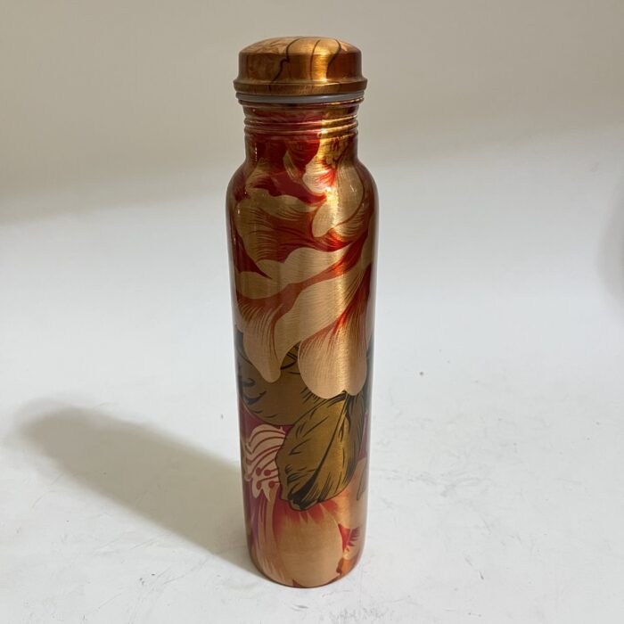 Pure Copper, BPA Free Water Bottle, Leak Proof, Office Bottle, Boosts Immunity, Supports Digestive & Liver Health, Ayurveda Inspired - Image 1