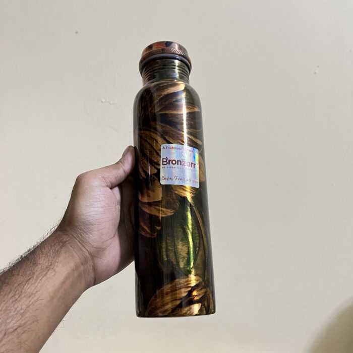 100% Pure Copper, BPA Free Water Bottle, Leak Proof, Office Bottle, Boosts Immunity, Supports Digestive & Liver Health, Ayurveda Inspired - Image 2