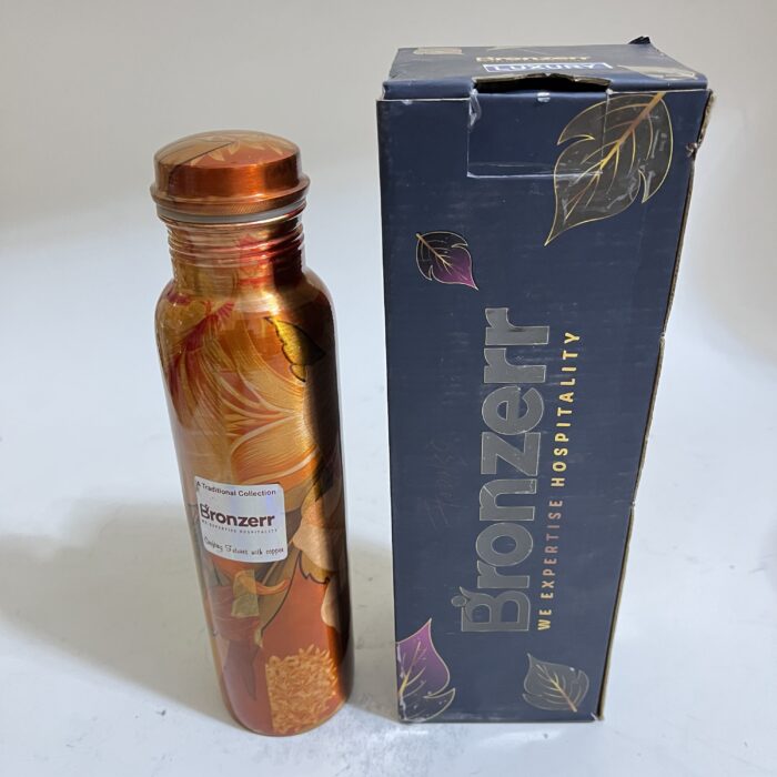 Pure Copper, BPA Free Water Bottle, Leak Proof, Office Bottle, Boosts Immunity, Supports Digestive & Liver Health, Ayurveda Inspired - Image 4