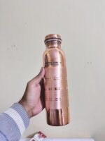 100% Pure Copper Water Bottle - 1 litre - Promotes Mind ,Body Health - Seamless - Leak Proof - Ayurvedic - Image 2