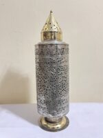 পিতলের পুরনো ল্যাম্প স্ট্যান্ড - নিকেল করা - ২২ ইঞ্চি