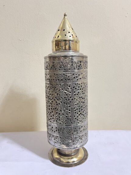 পিতলের পুরনো ল্যাম্প স্ট্যান্ড - নিকেল করা - ২২ ইঞ্চি