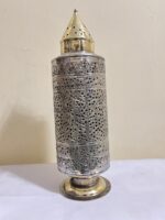 পিতলের পুরনো ল্যাম্প স্ট্যান্ড - নিকেল করা - ২২ ইঞ্চি - Image 3