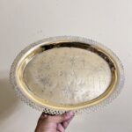 পিতলের পুরাতন ট্রে - 13 ইঞ্চি - Image 2