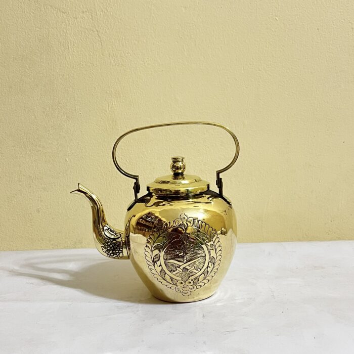 পিতলের পুরনো টি পট - পলিশ করা - ৪৬০ গ্রাম - Image 1