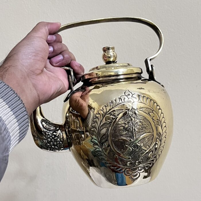 পিতলের পুরনো টি পট - পলিশ করা - ৪৬০ গ্রাম - Image 2