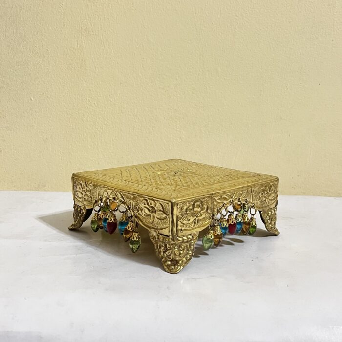 পিতলের আসন বা পিড়ি - ইউনিক ডিজাইন - ৬৬০ গ্রাম - ৭ ইঞ্চি - Image 2