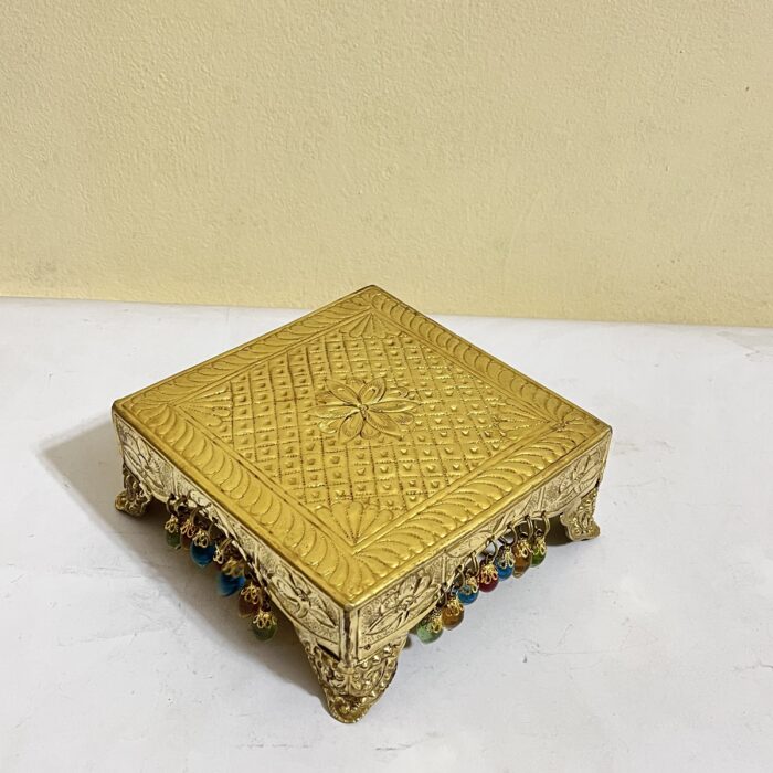 পিতলের আসন বা পিড়ি - ইউনিক ডিজাইন - ৬৬০ গ্রাম - ৭ ইঞ্চি - Image 3