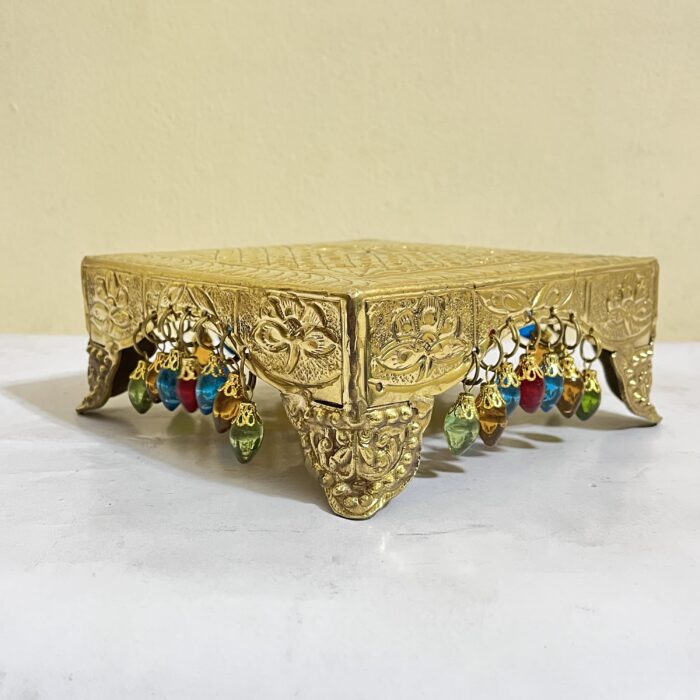 পিতলের আসন বা পিড়ি - ইউনিক ডিজাইন - ৬৬০ গ্রাম - ৭ ইঞ্চি - Image 4