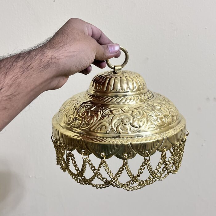 img_0933 পিতলের ছত্র / ঝুলনা - হোম ডেকোর - বিগ্রহ এর ছত্র - ৮ ইঞ্চি - ৫৩০ গ্রাম - Image 1