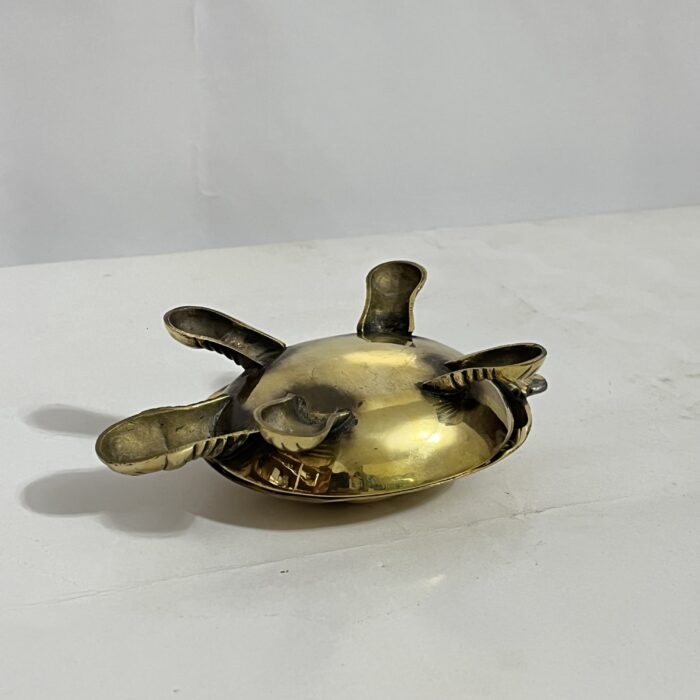 পিতলের পুরনো কচ্ছপ শোপিস - ৫ ইঞ্চি - ৩০০ গ্রাম - Image 5