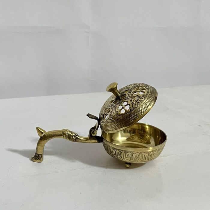 Brass Small Dhupdani - 3 inches - 250 gm - Image 2