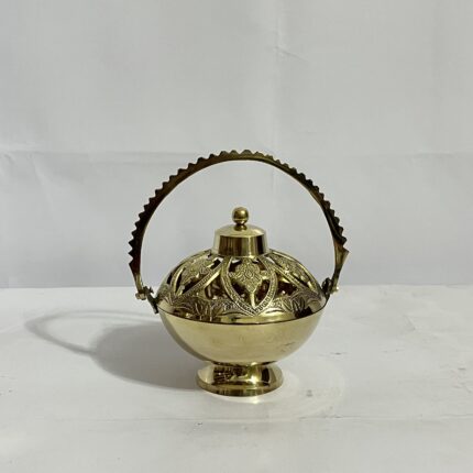South indian Brass Dhupdani - 5 inches - 580 gm