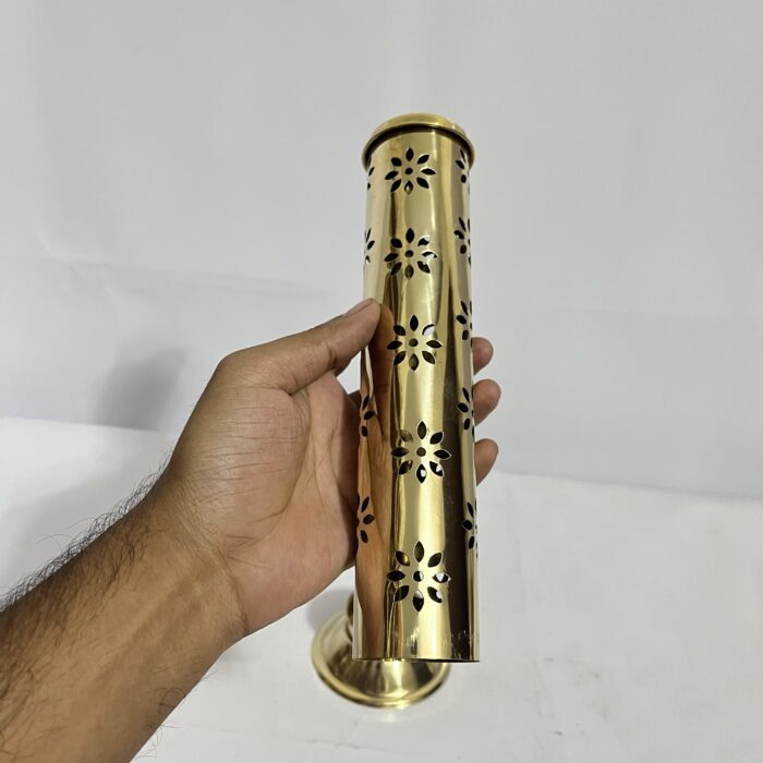 Brass Agarbati stand - 10 inches - 100 gm - Image 4