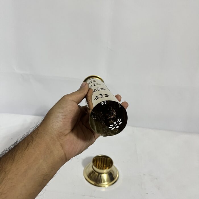 Brass Agarbati stand - 10 inches - 100 gm - Image 5