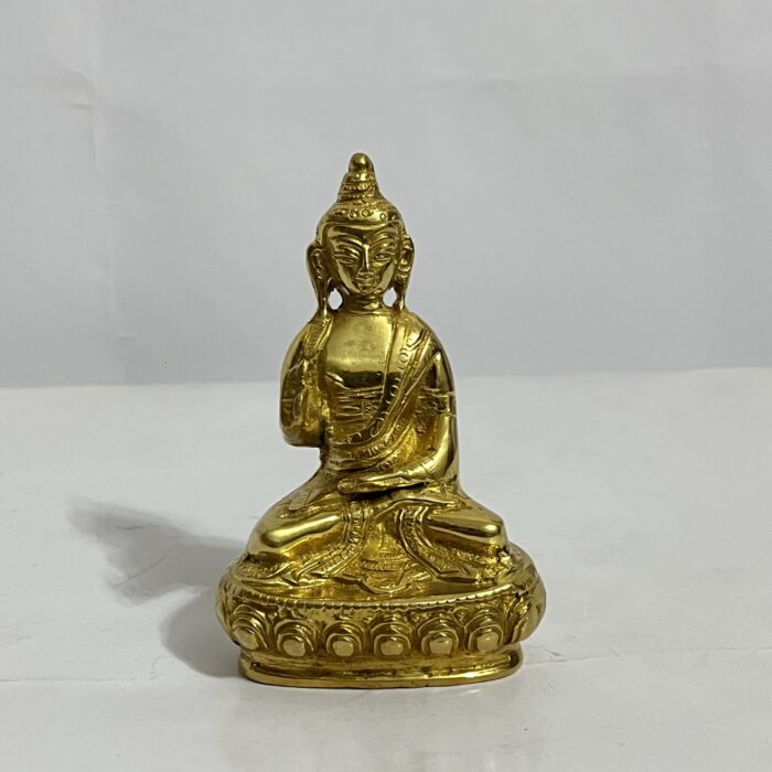 Brass Buddha Statue - 5 inches - 585 gram - Image 1