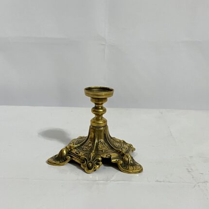 পিতলের পুরনো এন্টিক মোমদানি স্ট্যান্ড - ৪ ইঞ্চি - ৪১০ গ্রাম